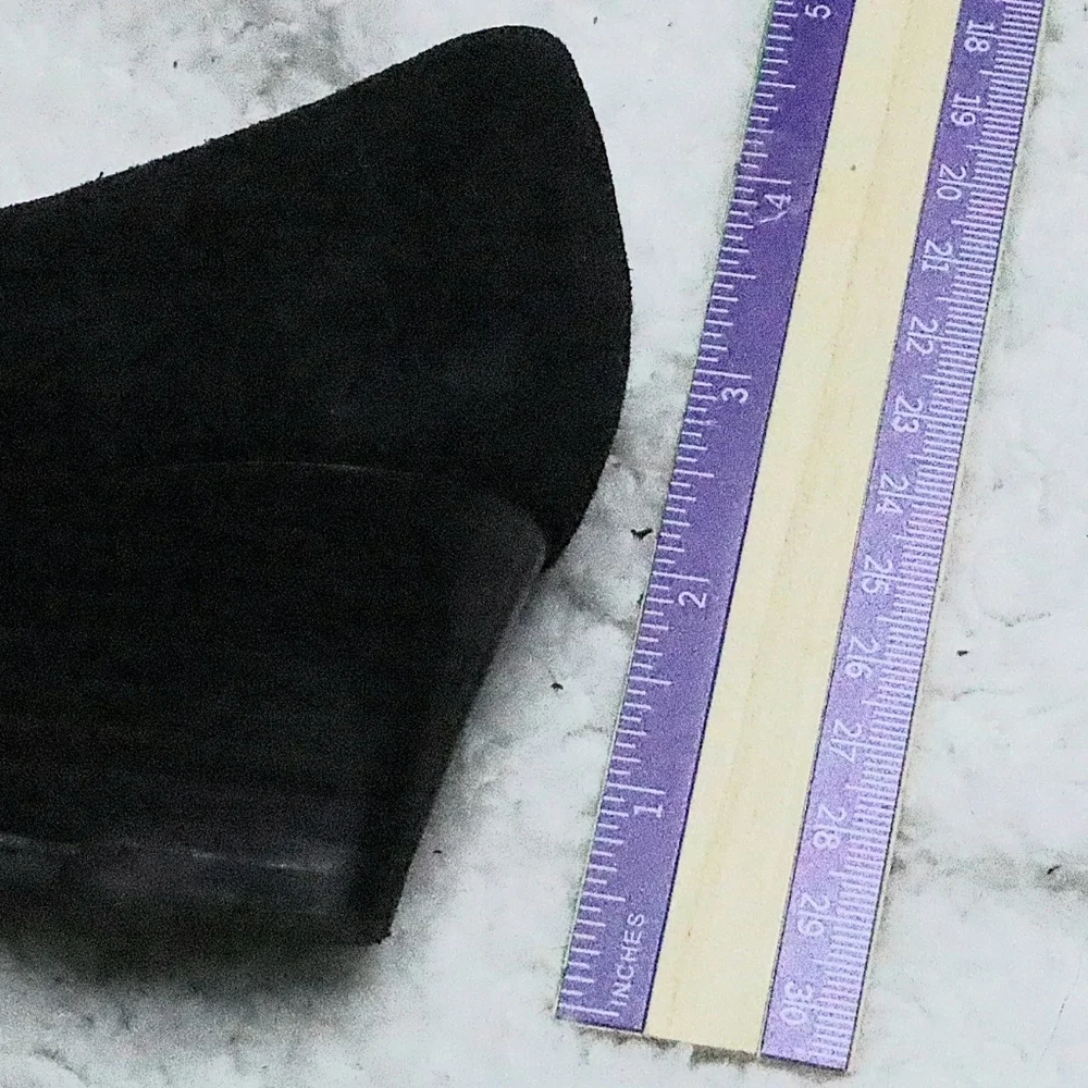 BLACK WEDGES 8.5 Calvin Klein Baylor Suede Classic Basic Office Dressy Work Shoe